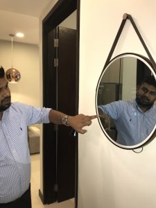 TRI-ZEN Sales Member Using The Smart Mirror